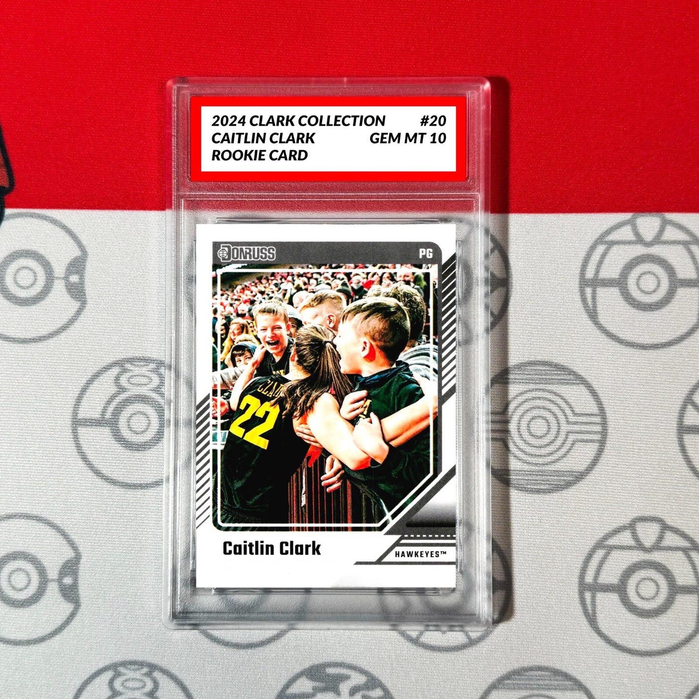 Graded 10 Caitlin Clark Rookie Card RC 2024 Panini Donruss Clark Collection #20 Basketball