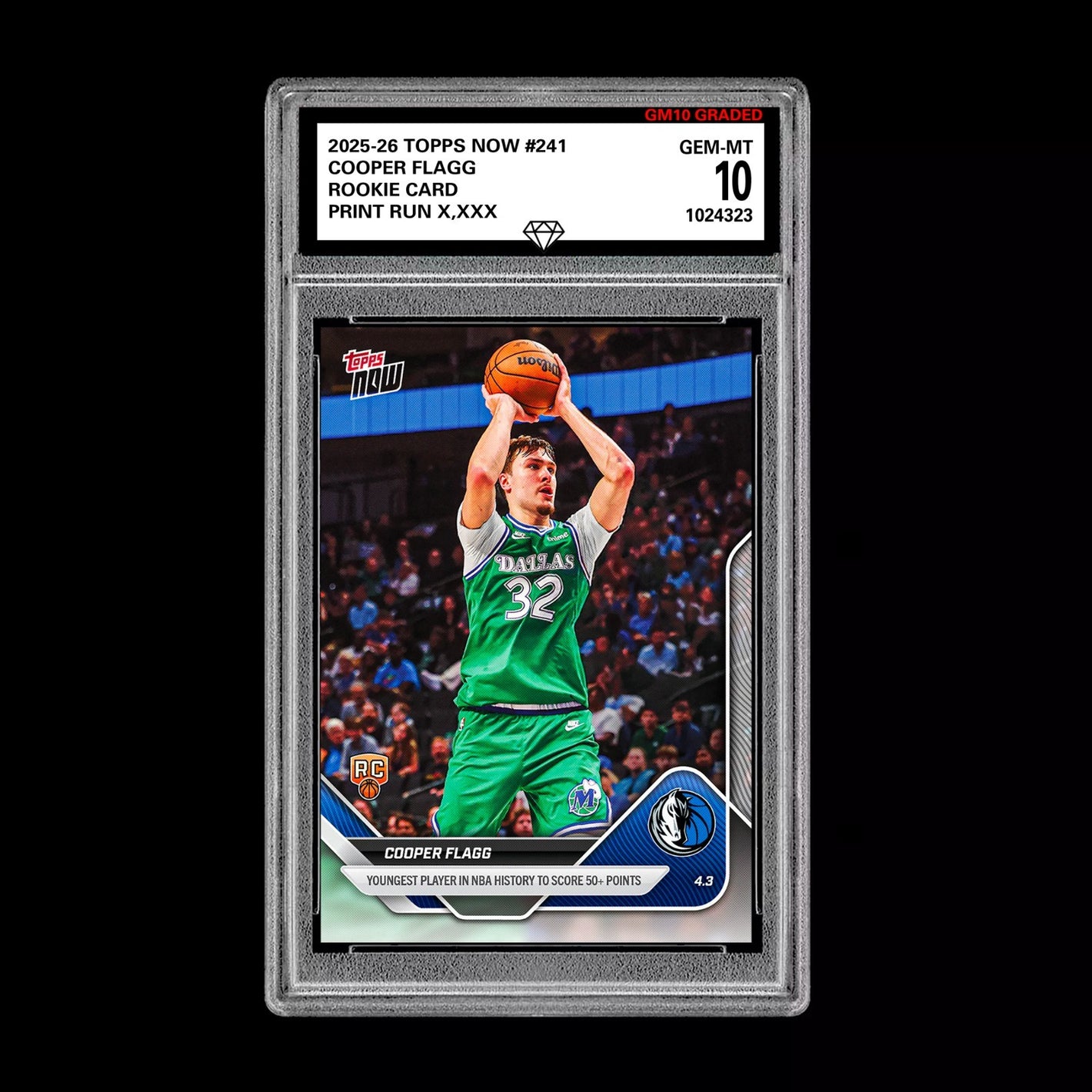 Graded 10 Cooper Flagg RC Rookie Card 2025-26 NBA Topps Now #241  Basketball