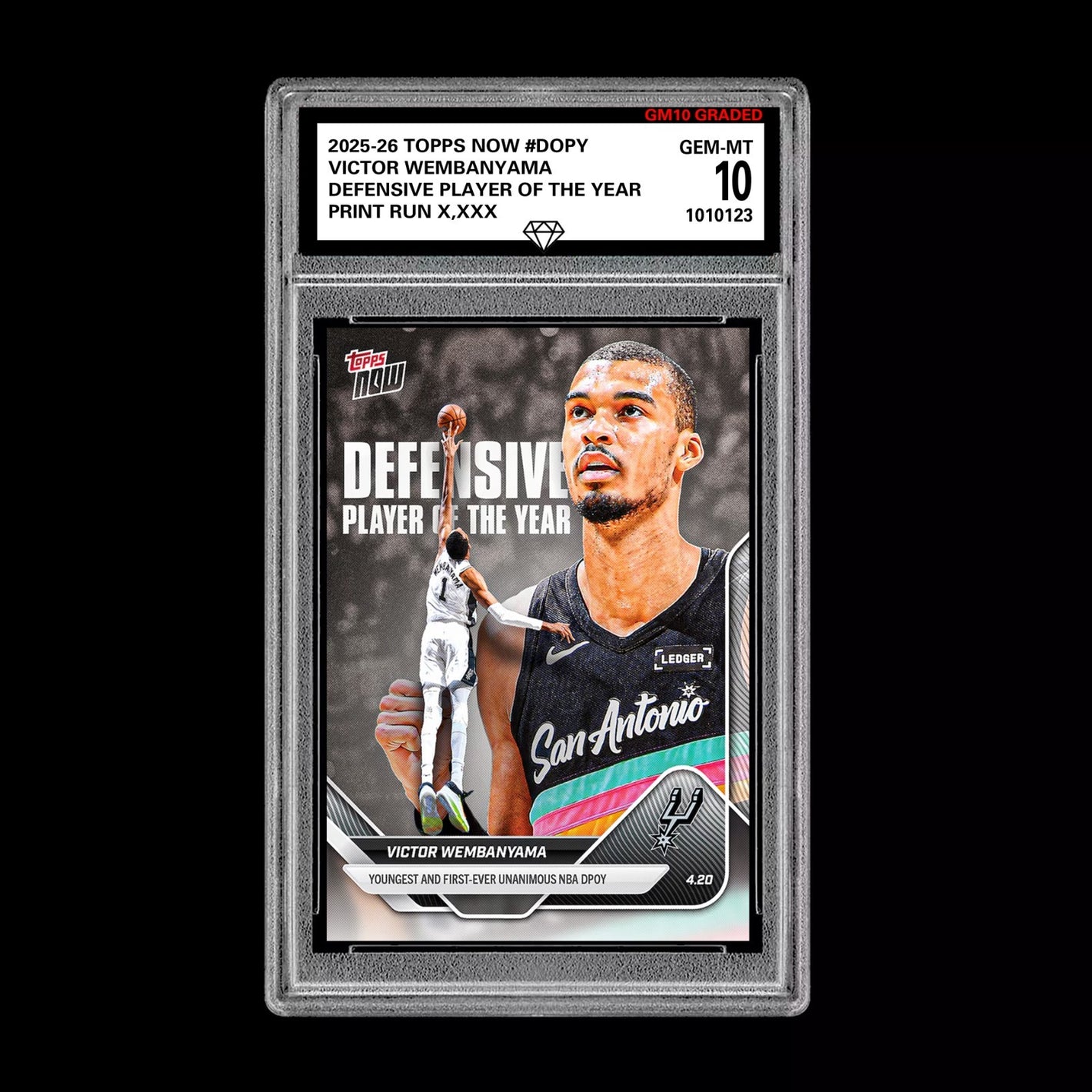 Graded 10 Victor Wembanyama 2025-26 Topps Now #DPOY PRESALE Basketball