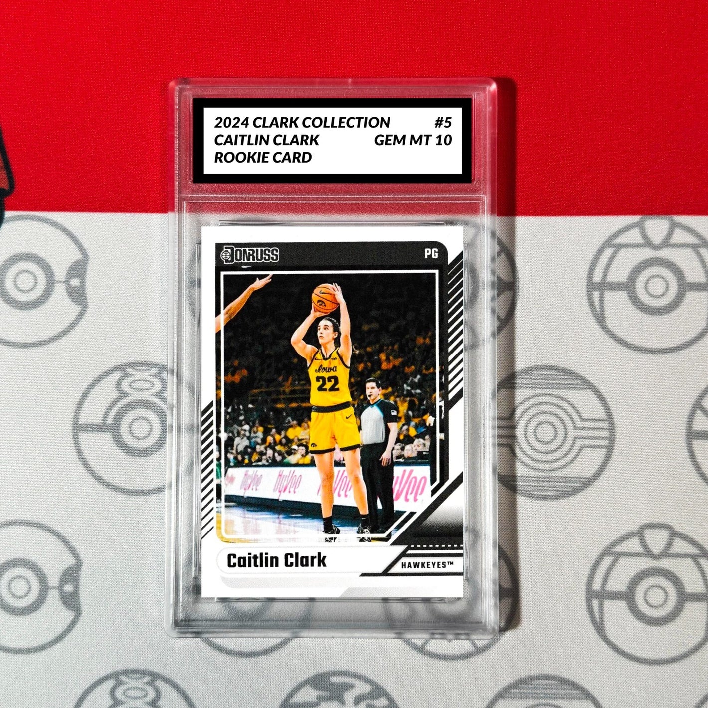 Graded 10 Caitlin Clark Rookie Card RC 2024 Panini Donruss Clark Collection #5 Basketball