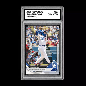 Graded 10 Shohei Ohtani - 2025 TOPPS NOW #527 1,000 Hits LA Dodgers Baseball