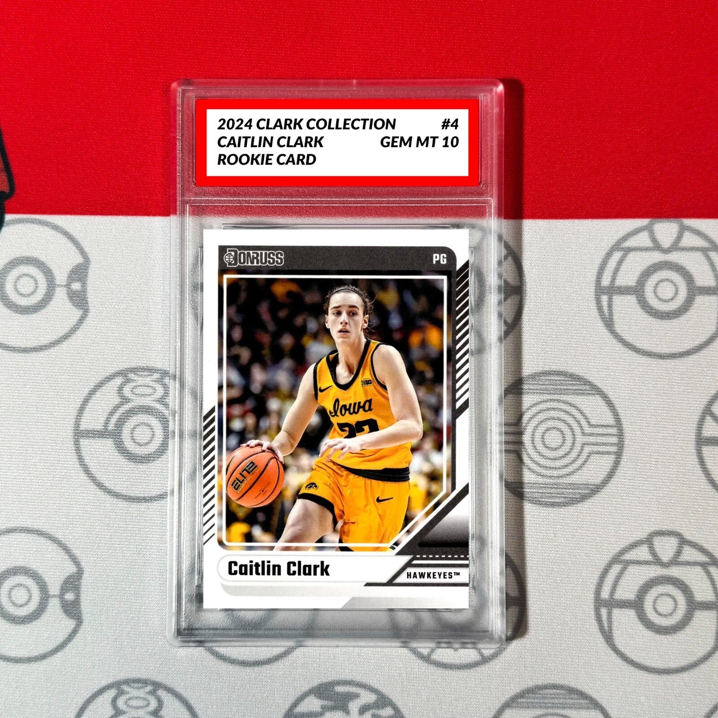 Graded 10 Caitlin Clark Rookie Card RC 2024 Panini Donruss Clark Collection #4 Basketball