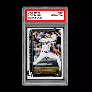 Graded 10 Roki Sasaki RC Rookie card #US197 2025 MLB Topps Dodgers Baseball