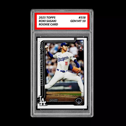 Graded 10 Roki Sasaki RC Rookie card #US197 2025 MLB Topps Dodgers Baseball