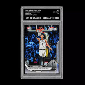 Graded 10 Victor Wembanyama 2025-26 Topps Now #83 NBA Cup Final Card  Basketball