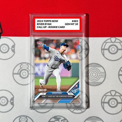 Graded 10 River Ryan RC Rookie Card 2024 MLB TOPPS NOW Card #483 Baseball