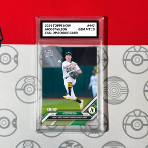 Graded 10 2024 Topps Now #443 Jacob Wilson Call-UP Athletics RC Rookie Baseball