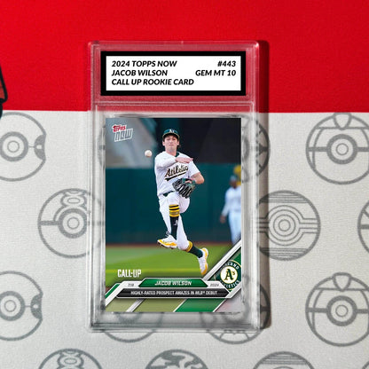 Graded 10 2024 Topps Now #443 Jacob Wilson Call-UP Athletics RC Rookie Baseball