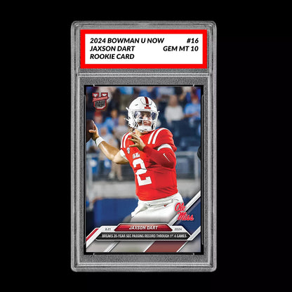 Graded 10 Jaxson Dart Ole Miss Record 2024 Bowman U Now #16 RC Rookie Card Draft Football