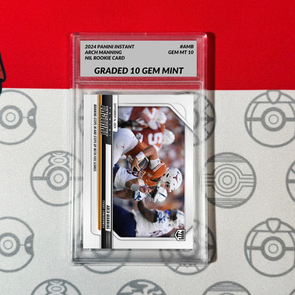 Graded 10 ARCH MANNING #AMB RC Rookie Card 2024 Panini Instant NIL Texas ARCHIE Football