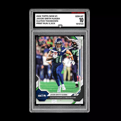 Graded 10 2026 Topps Now Jaxon Smith-Njigba  #1 Seahawks PRESALE Football