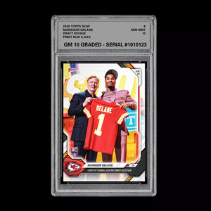 Graded 10 Mansoor Delane 2026 TOPPS NOW RC Rookie Card Chiefs Football
