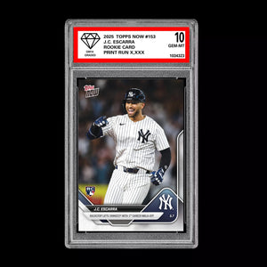 Graded 10 J.C. Escarra RC Rookie Card 2025 MLB Topps NOW Card 153 Baseball