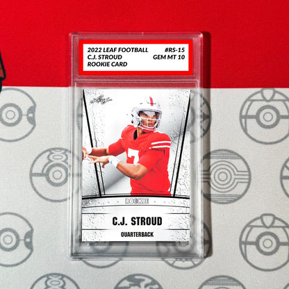 Graded 10 C.J. Stoud Rookie Card RC 2022 Leaf Draft Football #RS-15 Football