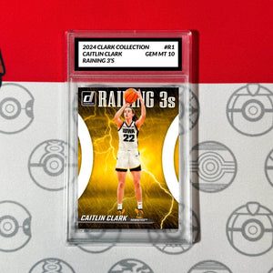 Graded 10 Caitlin Clark RC Rookie 2024 Caitlin Clark Collection #R1 Raining 3's Basketball