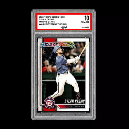 Graded 10 Dylan Crews #86 2026 Topps Series 1 Washington Nationals Baseball