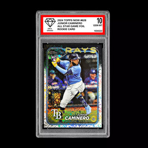 Graded 10 Junior Caminero 2024 Topps #628 RC Rookie Card All Star Game Foil Baseball