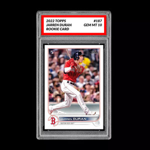 Graded 10 Jarren Duran - 2022 TOPPS #187 RC Rookie Card Boston Red Sox Baseball