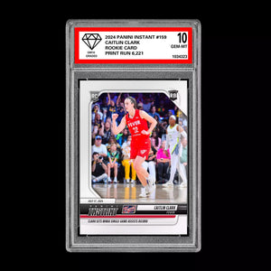 Graded 10 Caitlin Clark #159 RC Rookie Card 2024 Panini Instant Indiana Fever Basketball