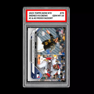 Graded 10 Paul Skenes/Dylan Crews 2025 MLB Topps NOW Card #70  Baseball