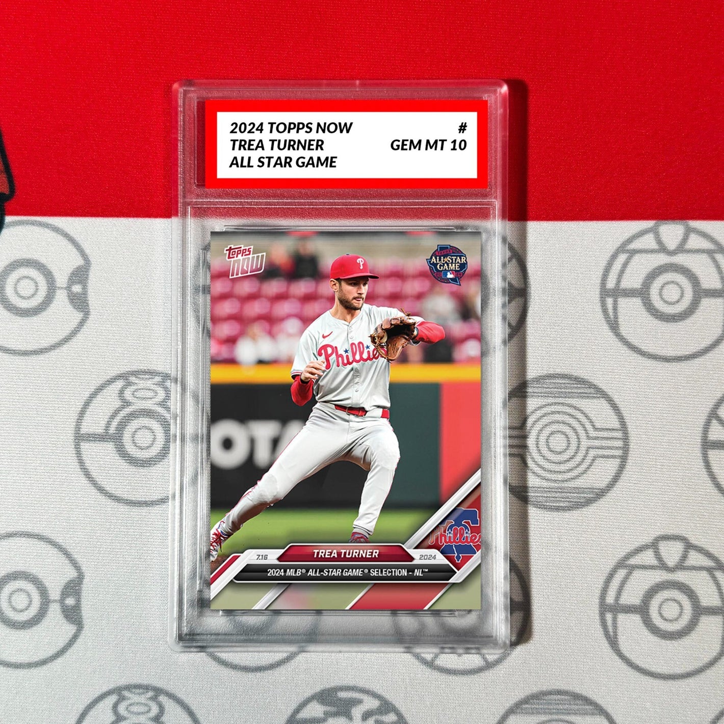 Graded 10 2024 Topps Now TREA TURNER All Star PHILLIES Baseball