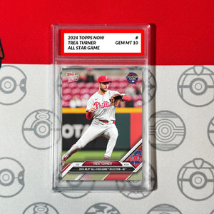 Graded 10 2024 Topps Now TREA TURNER All Star PHILLIES Baseball