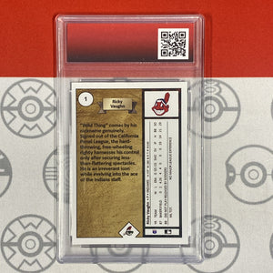 Graded 10 1989 UPPER DECK  Custom Ricky Vaughn Wild Thing Major League Rookie Baseball
