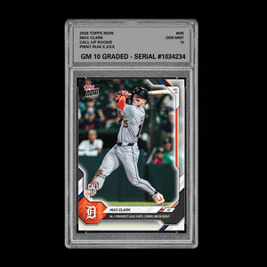 Graded 10 2026 Topps Now Max Clark Call Up Rookie Card  RC #505 Tigers PRESALE Baseball