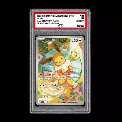 GM Graded 10 Eevee SVP 173 Elite Trainer Box Promo Pokemon Prismatic Evolutions