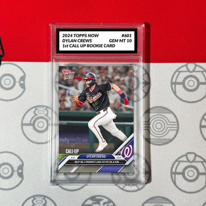 Graded 10 #601 Dylan Crews CALL UP Rookie RC Card 2024 MLB TOPPS NOW Baseball