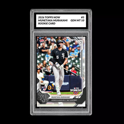 Graded 10 Munstaka Murakami RC Rookie #5 2026 Topps Now MLB Opening Day  Baseball
