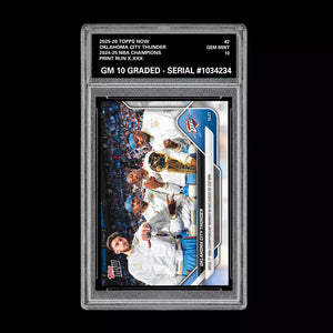 Graded 10 OKLAHOMA CITY THUNDER #2 2025-26 TOPPS NOW Basketball - Presale Basketball