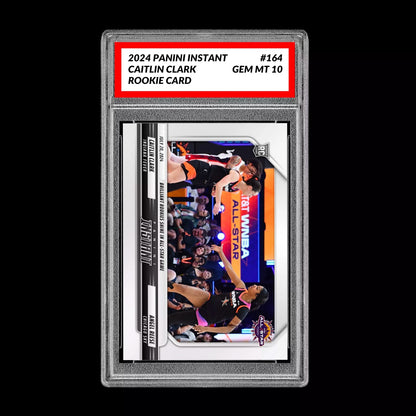 Graded 10 CAITLIN CLARK & ANGEL REESE 164 All Star RC ROOKIE 2024 Panini Instant Basketball