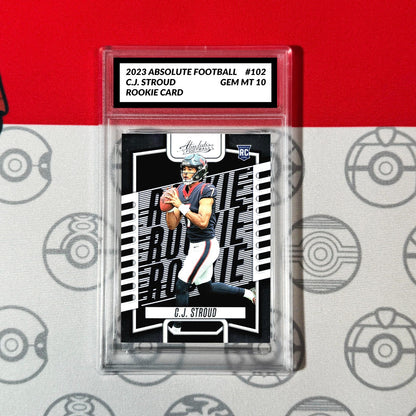 Graded 10 C.J. Stoud Rookie Card RC 2023 Panini Absolute Football #102 Football