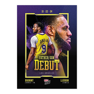 Graded 10 LEBRON BRONNY JAMES JR 2024/25 Topps Now #1 RC ROOKIE LAKERS Basketball
