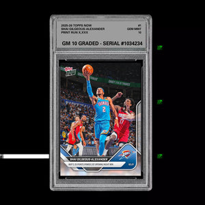 Graded 10 Shai Gilgeous-Alexander #1 2025-26 TOPPS NOW Basketball  Basketball