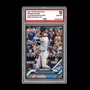 GRADED 10 💥Shohei Ohtani 50/50 2024 MLB TOPPS NOW Card 722 First Ever! Baseball