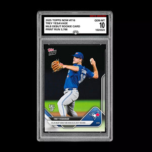 Graded 10 Trey Yesavage MLB Debut Rookie RC Card 2025 MLB Topps NOW 716  Baseball