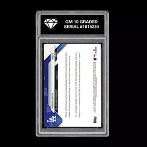 Graded 10 Mookie Betts #WS-2 2025 Topps Now World Series Champions Dodgers Baseball