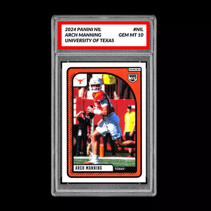 GRADED 10 ARCH MANNING #NIL RC Rookie Card 2024 Panini University of Texas Football