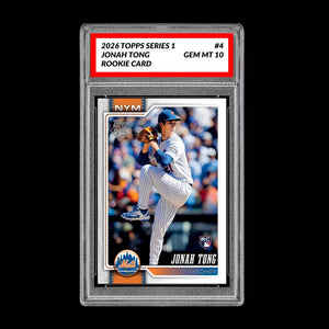 Graded 10 Jonah Tong Rookie Card RC 2026  Topps Series 1 New York Mets Baseball