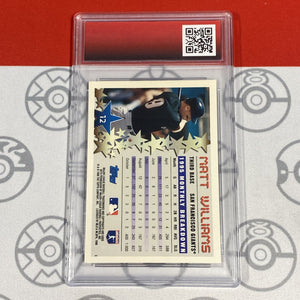 Graded 10 1996 Topps  Matt Williams #12 San Francisco Giants  Autographed Signed Baseball