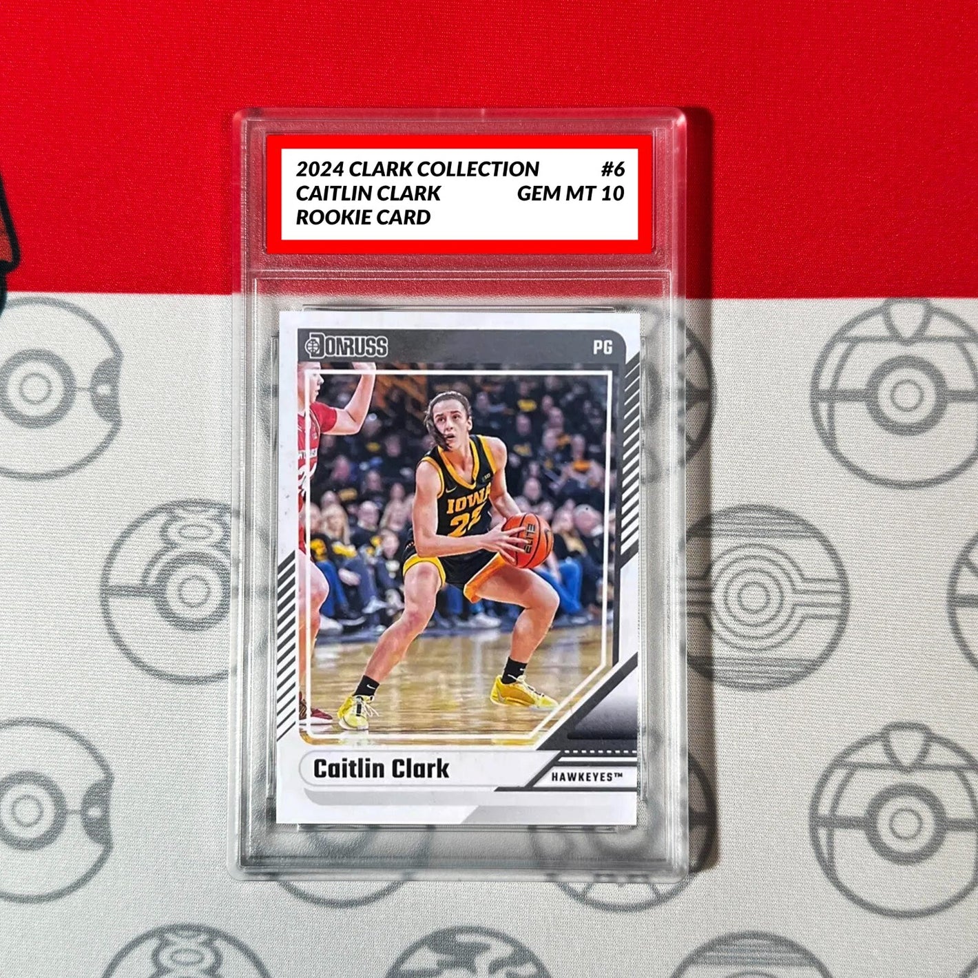 Graded 10 Caitlin Clark Rookie Card RC 2024 Panini Donruss Clark Collection #6 Basketball