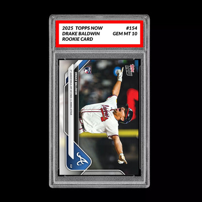 Graded 10 Drake Baldwin #154 RC Rookie 2025 MLB TOPPS NOW Card SP SSP  Baseball