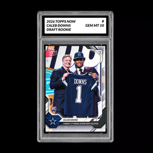 Graded 10 Caleb Downs 2026 TOPPS NOW RC Rookie Card Cowboys Football