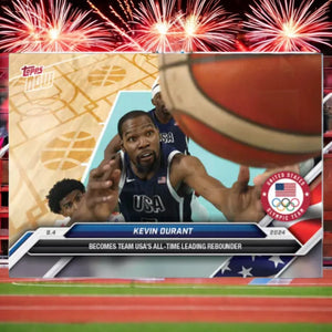 Graded 10 Kevin Durant 2024 Olympic Games TOPPS NOW Card #13 Team USA Basketball Basketball