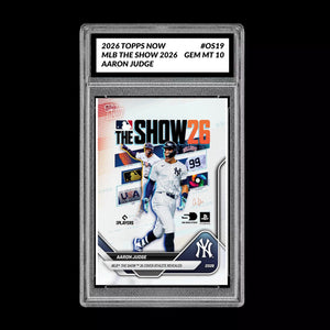 Graded 10 Aaron Judge #OS19 2026 Topps Now MLB The Show Cover Yankees  Football
