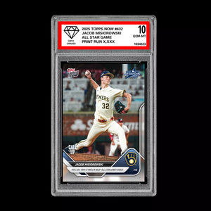 Graded 10 Jacob Misiorowski - 2025 TOPPS NOW #432 All Star Game Baseball