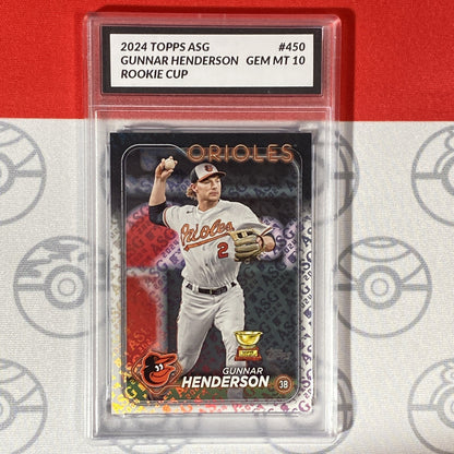 Graded 10 Gunnar Henderson 450 2024 All-Star Game RC Rookie Cup Baseball