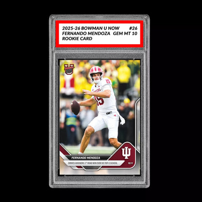 Graded 10 Fernando Mendoza RC Rookie Card 2025-26 Bowman U Topps Now #26  Football
